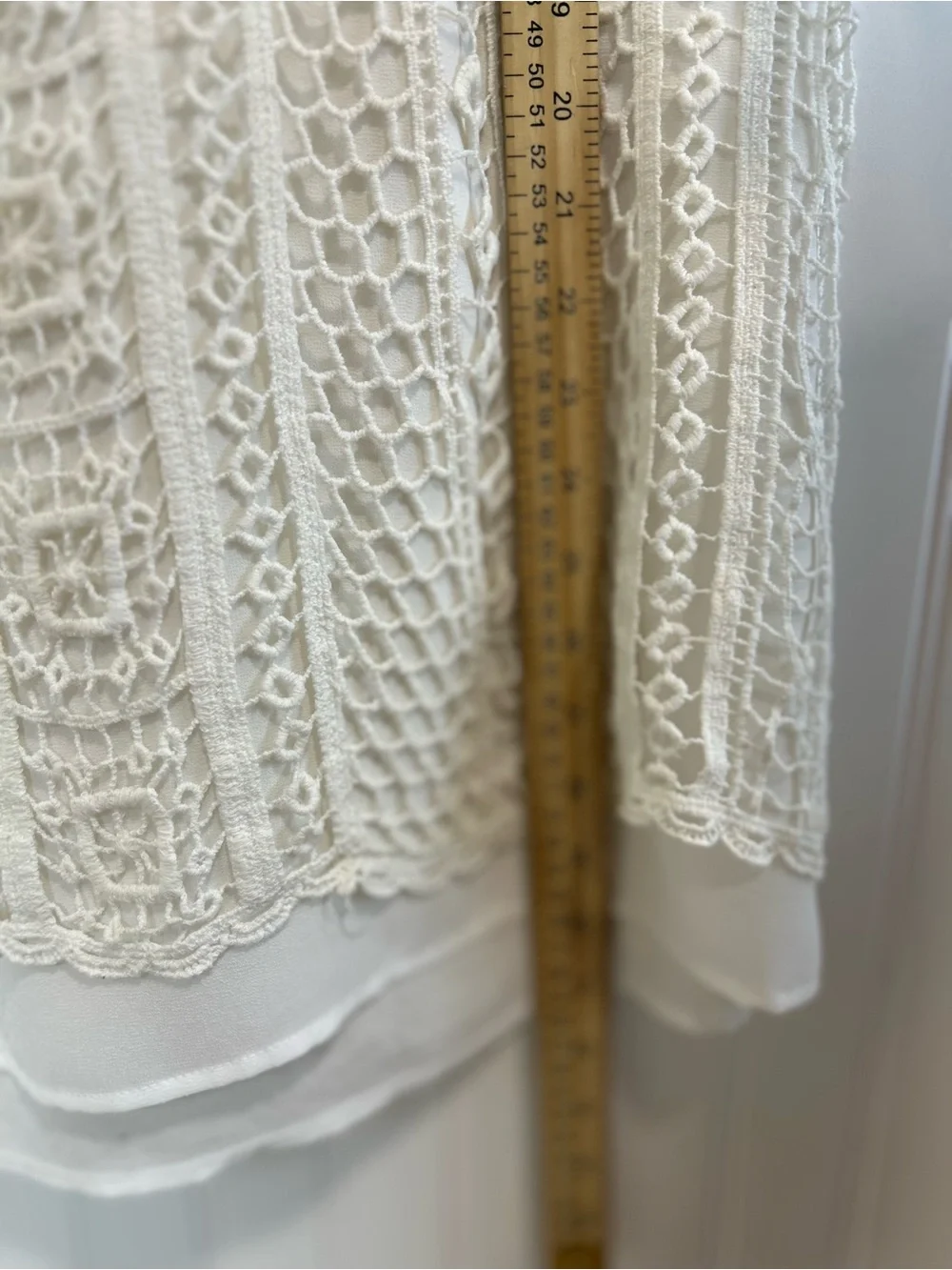 Mario Retio Women's Cream Crochet Overlay Tank Top - Layered Sleeveless Blouse